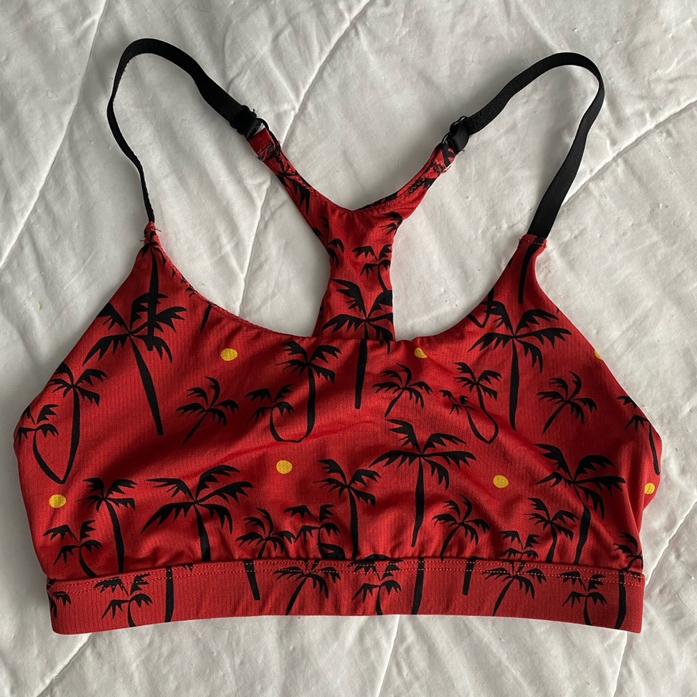 MeUndies Red Palm Trees Bralette